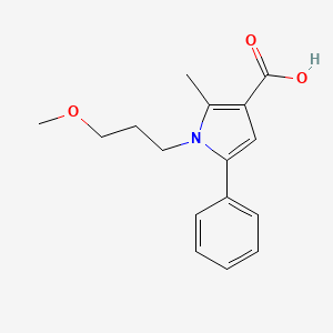 1-(3-methoxypropyl)-2-methyl-5-phenyl-1H-pyrrole-3-carboxylic acid
