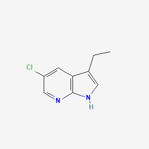 molecular formula C9H9ClN2 B13705940 5-Chloro-3-ethyl-7-azaindole 