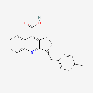 molecular formula C21H17NO2 B13705942 3-(4-Methyl-benzylidene)-2,3-dihydro-1H-cyclopenta[b]quinoline-9-carboxylic acid 