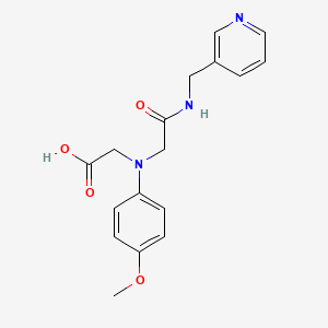 ((4-Methoxyphenyl){2-oxo-2-[(pyridin-3-ylmethyl)-amino]ethyl}amino)acetic acid