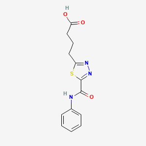 4-[5-(Anilinocarbonyl)-1,3,4-thiadiazol-2-YL]-butanoic acid