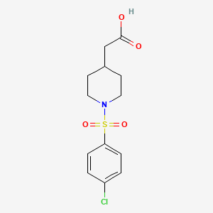 {1-[(4-Chlorophenyl)sulfonyl]piperidin-4-yl}acetic acid