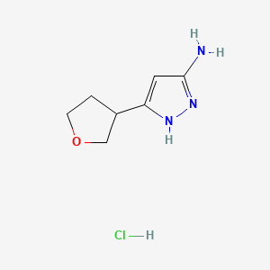 molecular formula C7H12ClN3O B13706210 3-Amino-5-(3-tetrahydrofuryl)pyrazole Hydrochloride 