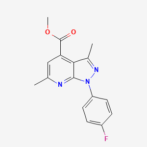 methyl 1-(4-fluorophenyl)-3,6-dimethyl-1H-pyrazolo[3,4-b]pyridine-4-carboxylate