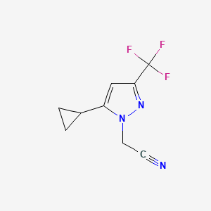 [5-cyclopropyl-3-(trifluoromethyl)-1H-pyrazol-1-yl]acetonitrile