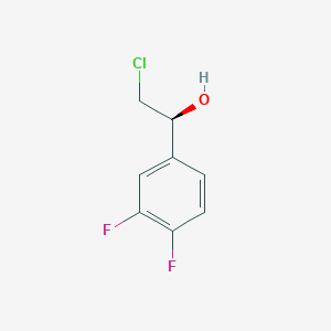 molecular formula C8H7ClF2O B1370644 (S)-2-Chloro-1-(3,4-difluorophenyl)ethanol CAS No. 1006376-60-8