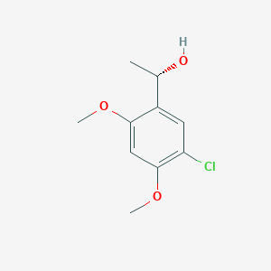 molecular formula C10H13ClO3 B1370645 (1S)-1-(5-chloro-2,4-dimethoxyphenyl)ethan-1-ol 