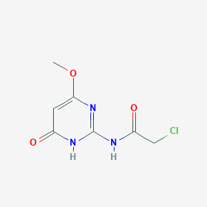 molecular formula C7H8ClN3O3 B1370652 2-chloro-N-(4-methoxy-6-oxo-1,6-dihydropyrimidin-2-yl)acetamide 