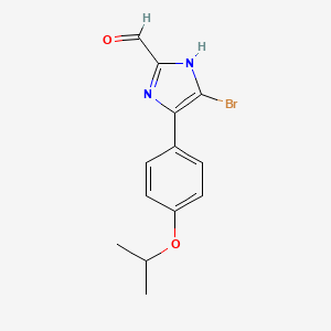 molecular formula C13H13BrN2O2 B13706543 5-Bromo-4-(4-isopropoxyphenyl)imidazole-2-carbaldehyde 