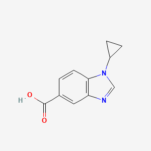 molecular formula C11H10N2O2 B1370661 1-环丙基-1,3-苯并二唑-5-羧酸 CAS No. 887350-88-1