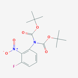 molecular formula C16H21FN2O6 B13706617 N,N-Di-Boc-3-fluoro-2-nitroaniline 