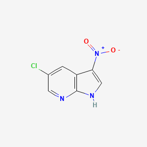 molecular formula C7H4ClN3O2 B1370664 5-chloro-3-nitro-1H-pyrrolo[2,3-b]pyridine CAS No. 1033463-33-0