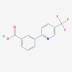 molecular formula C13H8F3NO2 B1370665 3-[5-(Trifluoromethyl)pyridin-2-yl]benzoic acid CAS No. 946409-32-1