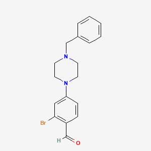 molecular formula C18H19BrN2O B1370668 4-(4-Benzylpiperazin-1-yl)-2-bromobenzaldehyde CAS No. 883512-11-6
