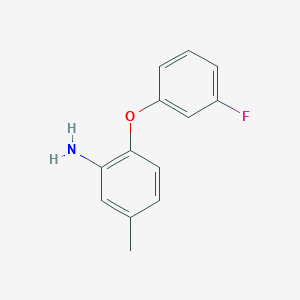molecular formula C13H12FNO B1370671 2-(3-Fluorophenoxy)-5-methylaniline CAS No. 946728-41-2