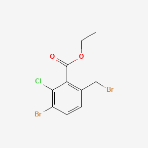 molecular formula C10H9Br2ClO2 B13706775 Ethyl 3-Bromo-6-(bromomethyl)-2-chlorobenzoate 