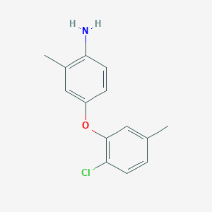 molecular formula C14H14ClNO B1370678 4-(2-Chloro-5-methylphenoxy)-2-methylphenylamine CAS No. 946785-98-4