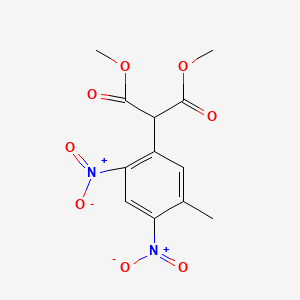 molecular formula C12H12N2O8 B1370689 2-(5-甲基-2,4-二硝基苯基)丙二酸二甲酯 CAS No. 941294-15-1