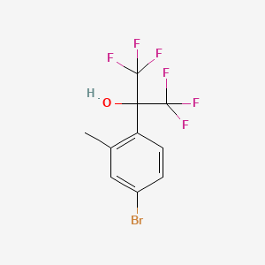 molecular formula C10H7BrF6O B13706942 2-(4-Bromo-2-methylphenyl)-1,1,1,3,3,3-hexafluoro-2-propanol 