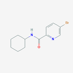 molecular formula C12H15BrN2O B1370695 5-Bromo-N-cyclohexylpyridine-2-carboxamide CAS No. 951885-08-8