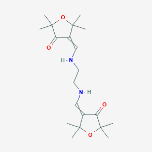 2,2,5,5-Tetramethyl-4-[[2-[(2,2,5,5-tetramethyl-4-oxooxolan-3-ylidene)methylamino]ethylamino]methylidene]oxolan-3-one