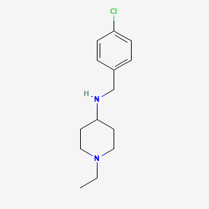 molecular formula C14H21ClN2 B1370701 N-[(4-chlorophenyl)methyl]-1-ethylpiperidin-4-amine 
