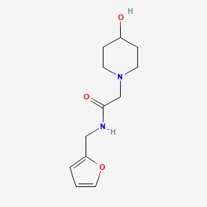 molecular formula C12H18N2O3 B1370702 N-[(furan-2-yl)methyl]-2-(4-hydroxypiperidin-1-yl)acetamide 