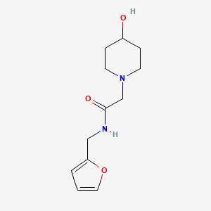 N-[(furan-2-yl)methyl]-2-(4-hydroxypiperidin-1-yl)acetamide