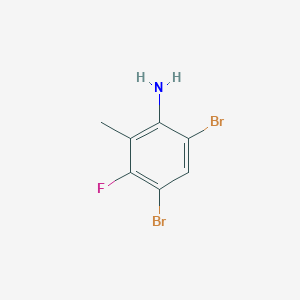 molecular formula C7H6Br2FN B1370708 4,6-Dibromo-3-fluoro-2-methylaniline CAS No. 1000576-24-8