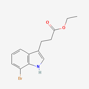 molecular formula C13H14BrNO2 B13707341 Ethyl 3-(7-Bromo-3-indolyl)propanoate 