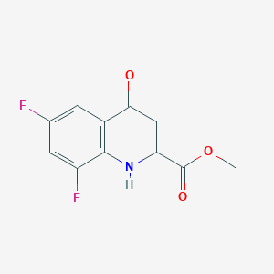 molecular formula C11H7F2NO3 B1370737 Methyl 6,8-difluoro-4-oxo-1,4-dihydroquinoline-2-carboxylate CAS No. 1065074-53-4