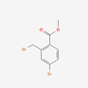 molecular formula C9H8Br2O2 B1370746 Methyl 4-bromo-2-(bromomethyl)benzoate CAS No. 78471-43-9