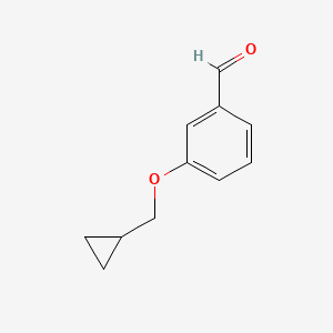 molecular formula C11H12O2 B1370753 3-(Cyclopropylmethoxy)benzaldehyde CAS No. 58986-61-1