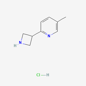 molecular formula C9H13ClN2 B13707548 2-(3-Azetidinyl)-5-methylpyridine Hydrochloride 