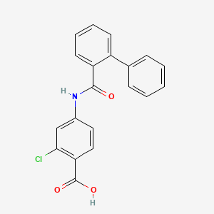 2-Chloro-4-[(2-phenylbenzene)amido]benzoic acid