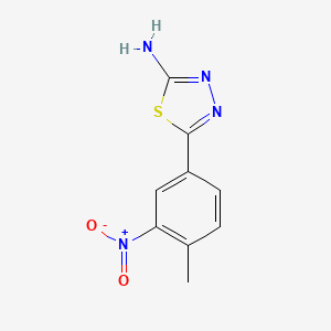 molecular formula C9H8N4O2S B13707728 2-Amino-5-(4-methyl-3-nitrophenyl)-1,3,4-thiadiazole 