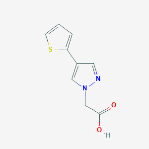 molecular formula C9H8N2O2S B1370775 2-(4-(thiophen-2-yl)-1H-pyrazol-1-yl)acetic acid 