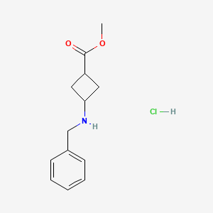 molecular formula C13H18ClNO2 B13707838 Methyl cis-3-(Benzylamino)cyclobutanecarboxylate Hydrochloride 