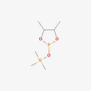 molecular formula C7H17O3PSi B13707897 4,5-Dimethyl-2-[(trimethylsilyl)oxy]-1,3,2-dioxaphospholane CAS No. 88576-13-0