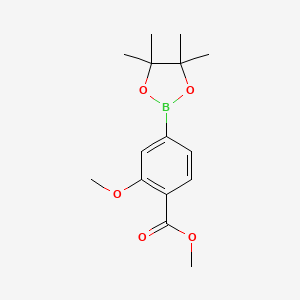 molecular formula C15H21BO5 B1370793 Methyl 2-methoxy-4-(4,4,5,5-tetramethyl-1,3,2-dioxaborolan-2-yl)benzoate CAS No. 603122-40-3