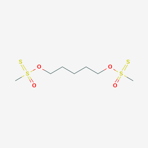 molecular formula C7H16O4S4 B1370794 Methyl-(5-methylsulfonothioyloxypentoxy)-oxo-sulfanylidene-lambda6-sulfane 
