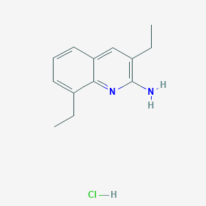 molecular formula C13H17ClN2 B13707974 2-Amino-3,8-diethylquinoline hydrochloride CAS No. 1172059-12-9