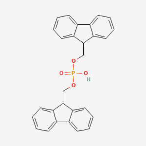 molecular formula C28H23O4P B13708041 Bis((9H-fluoren-9-yl)methyl) hydrogen phosphate 