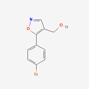 molecular formula C10H8BrNO2 B1370811 (5-(4-Bromophenyl)isoxazol-4-yl)methanol 