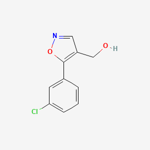 molecular formula C10H8ClNO2 B1370813 (5-(3-Chlorophenyl)isoxazol-4-yl)methanol 