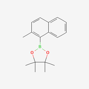 molecular formula C17H21BO2 B1370824 4,4,5,5-四甲基-2-(2-甲基萘-1-基)-1,3,2-二氧杂硼环丁烷 CAS No. 312303-48-3