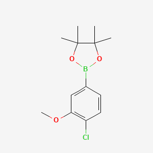 molecular formula C13H18BClO3 B1370826 2-(4-Chloro-3-methoxyphenyl)-4,4,5,5-tetramethyl-1,3,2-dioxaborolane CAS No. 627525-96-6