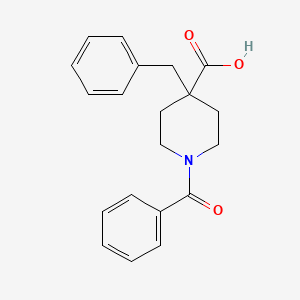 molecular formula C20H21NO3 B1370827 1-Benzoyl-4-benzylpiperidine-4-carboxylic acid CAS No. 136080-23-4