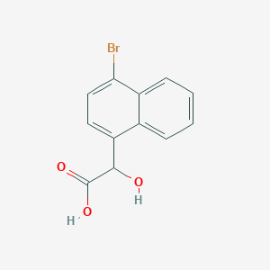 molecular formula C12H9BrO3 B13708271 2-(4-Bromo-1-naphthyl)-2-hydroxyacetic Acid 