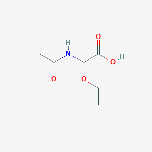 molecular formula C6H11NO4 B137083 2-Acetamido-2-ethoxyacetic acid CAS No. 136851-02-0